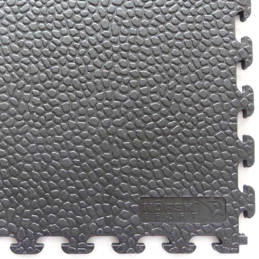 Norsk Rhino-Tec 18.3 in. x 18.3 in. Dove Gray PVC Sport and Gym Flooring Tile (6-Pieces)