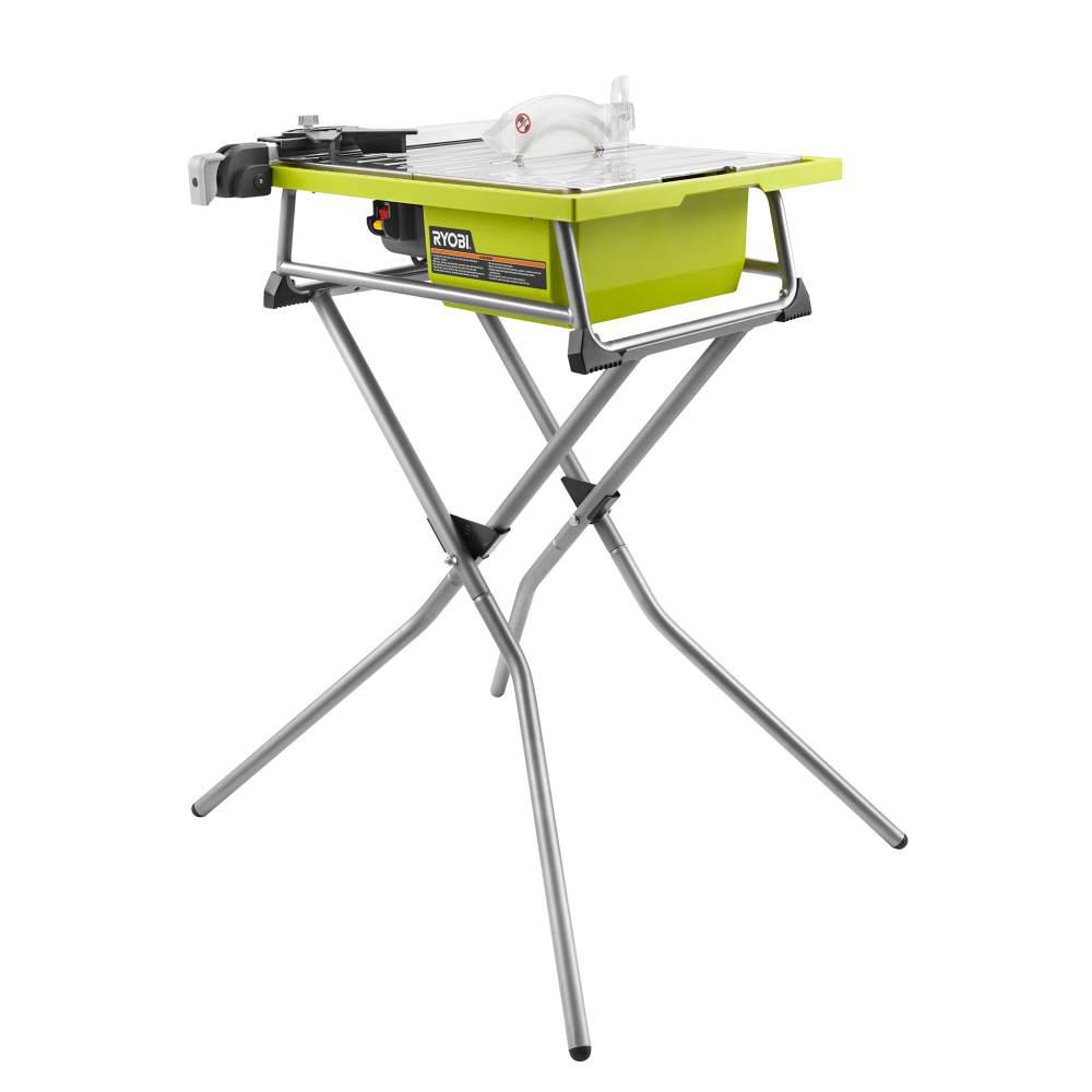 RYOBI 7 in. 4.8 Amp Tile Saw with Stand