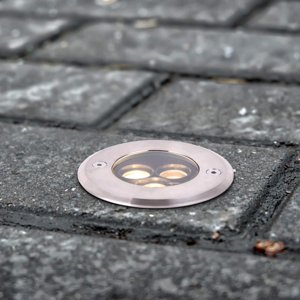 3-Watt Stainless Steel Outdoor Integrated LED 3000K In-Ground Landscape Path Light