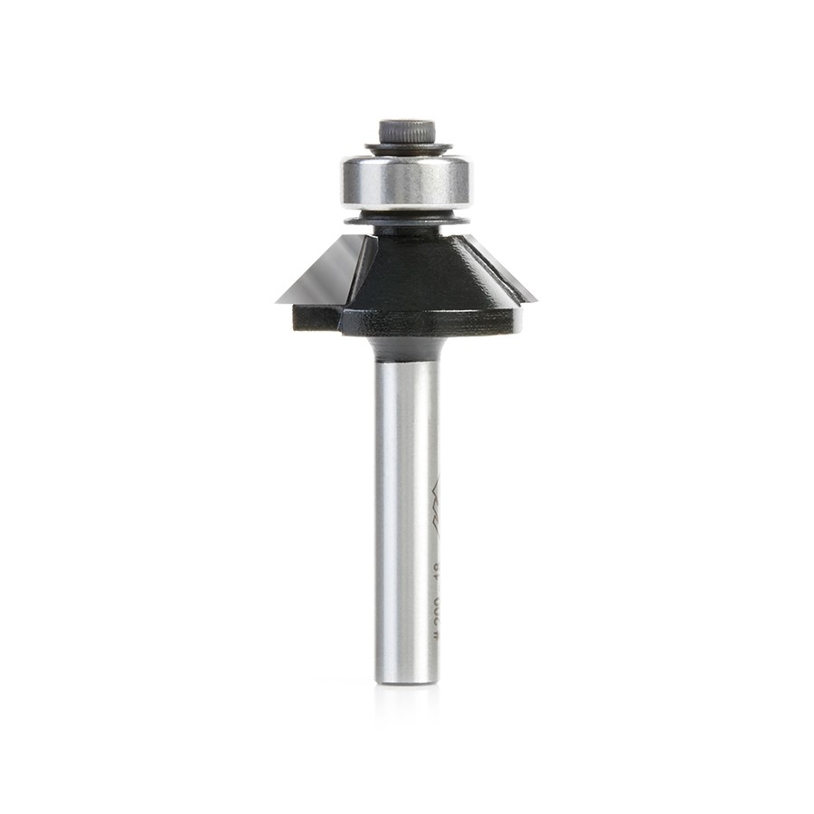 Timberline 200-18 Bevel Trim 45 Deg x 1 Dia x 1/4 x 1/4″ Shank with Ball Bearing