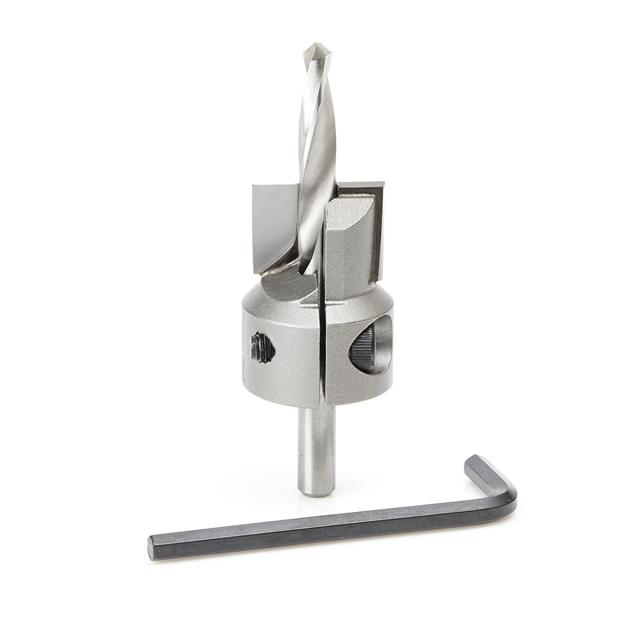 Amana 20206 Carbide Tipped Adjustable 27/32-1 Dia x 5/8 Cut Depth x 1/4-13/32 Inch Shank