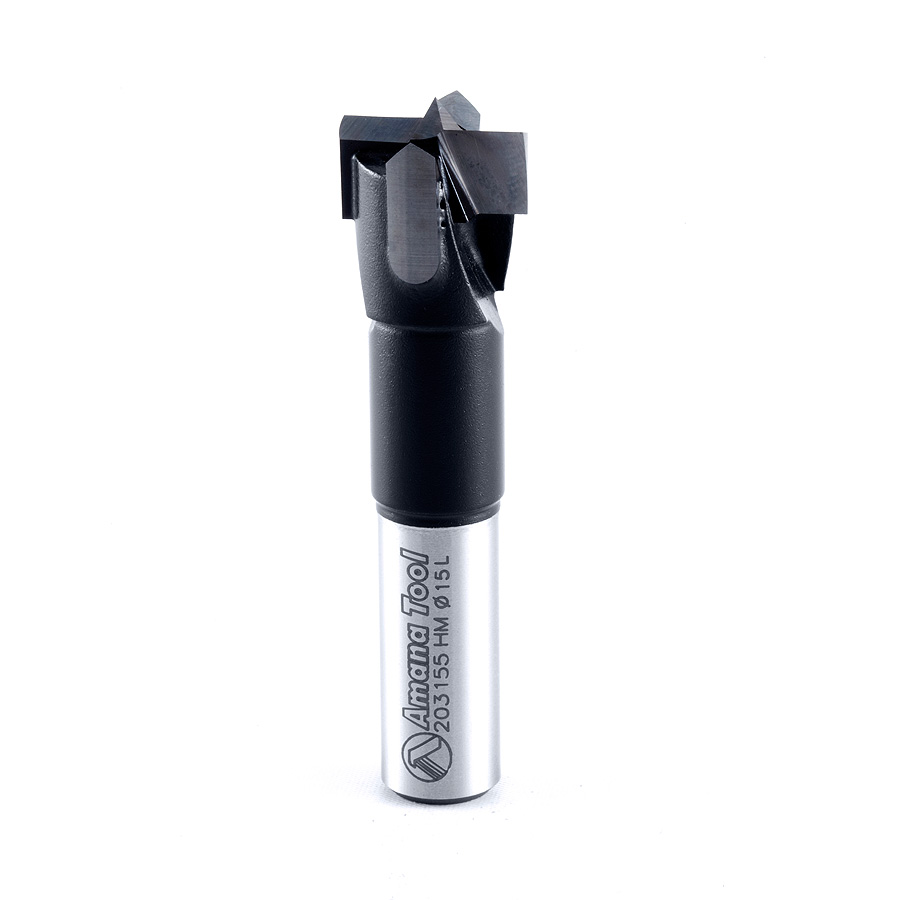 Amana 203155 Carbide Tipped Hinge Boring Bit L/H 15mm Dia x 57mm Long x 10mm Shank