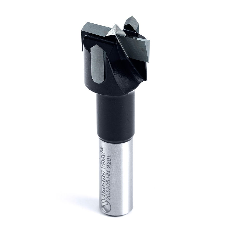 Amana 203205 Carbide Tipped Hinge Boring Bit L/H 20mm Dia x 57mm Long x 10mm Shank