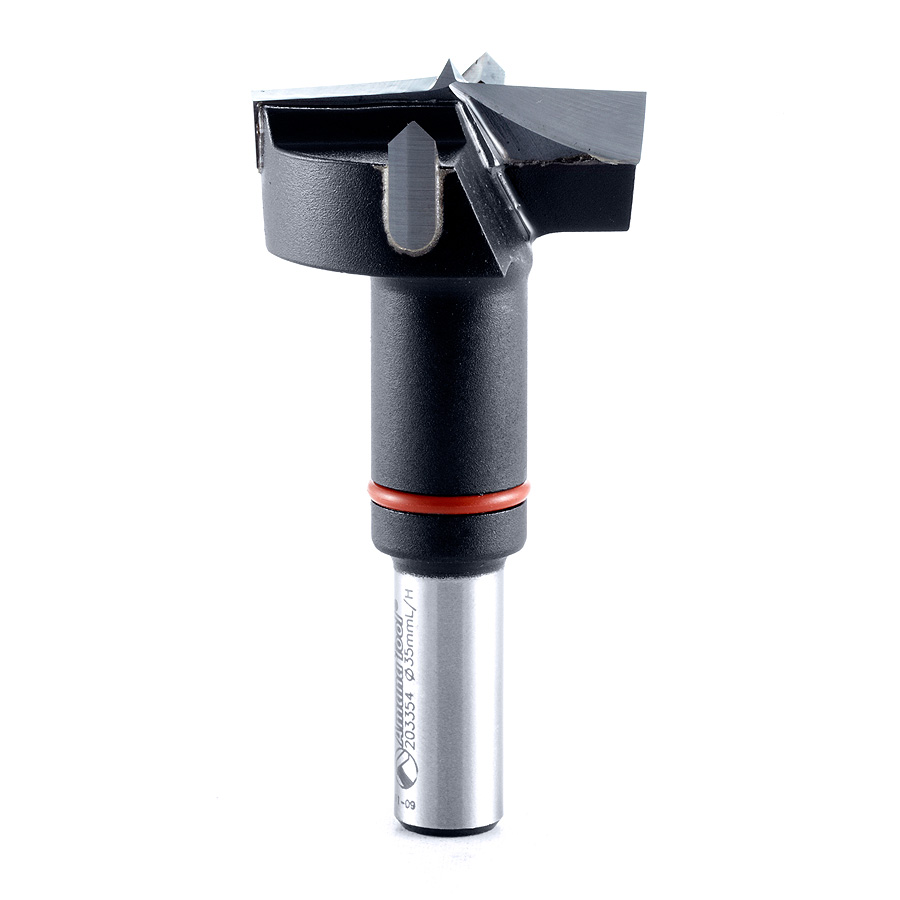Amana 203354 Carbide Tipped Hinge Boring Bit L/H 35mm Dia x 70mm Long x 10mm Shank