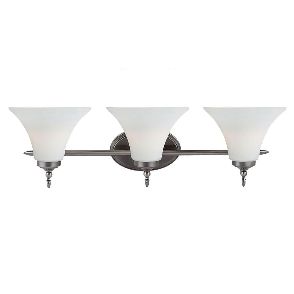 Montreal 3-Light Antique Brushed Nickel Vanity Light
