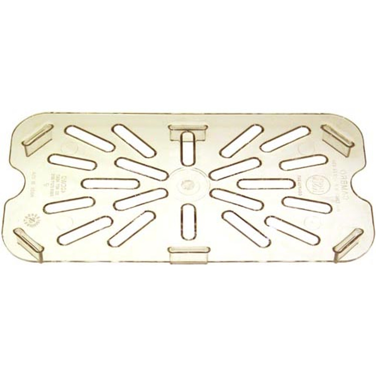 40CWD135 - Cambro - 1/4 Size Clear Camwear® Food Pan Drain Shelf