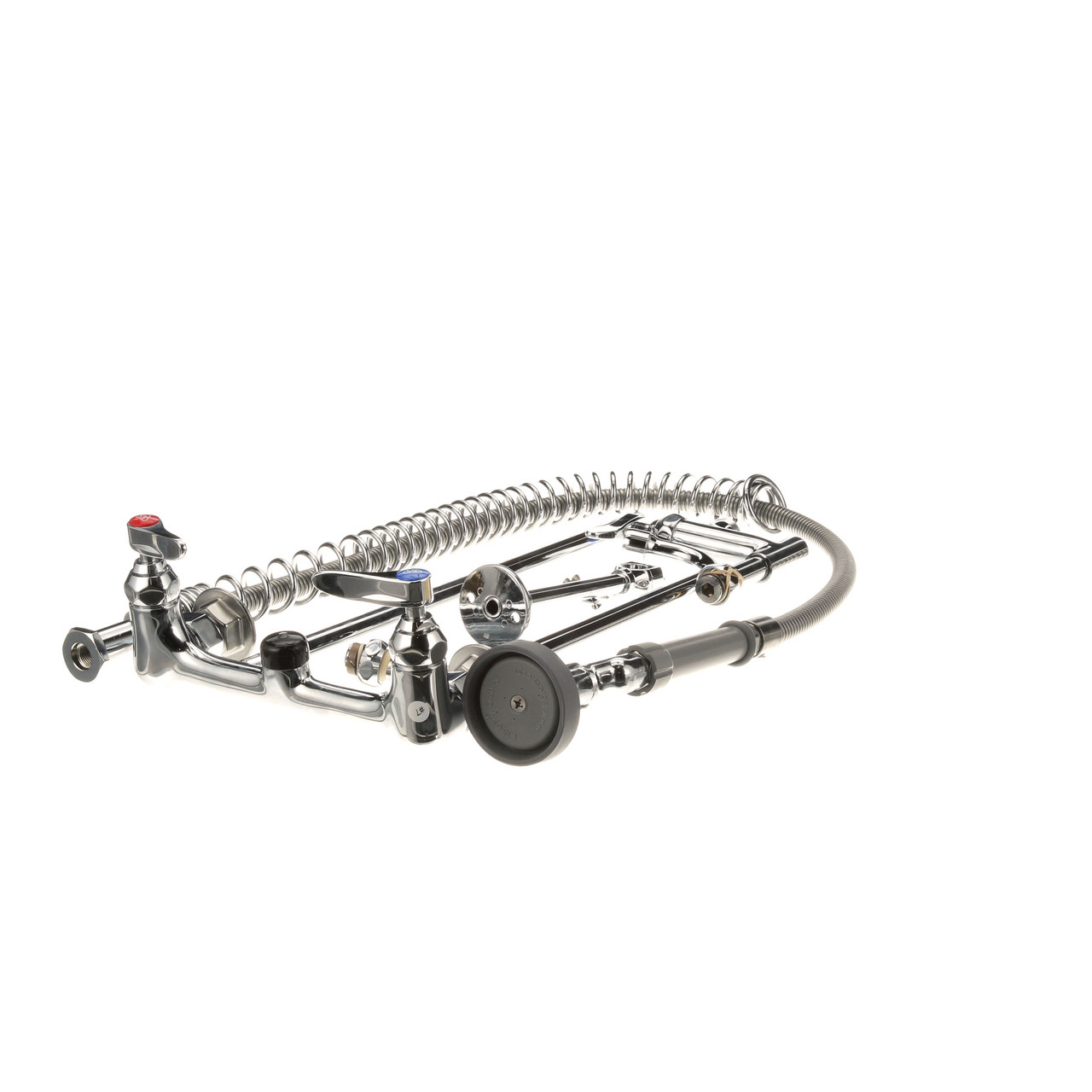 B-0133-ADF12-B - T&S Brass - Wall Mount EasyInstall Spring Action Pre-Rinse w/ 12 in Add-On Nozzle