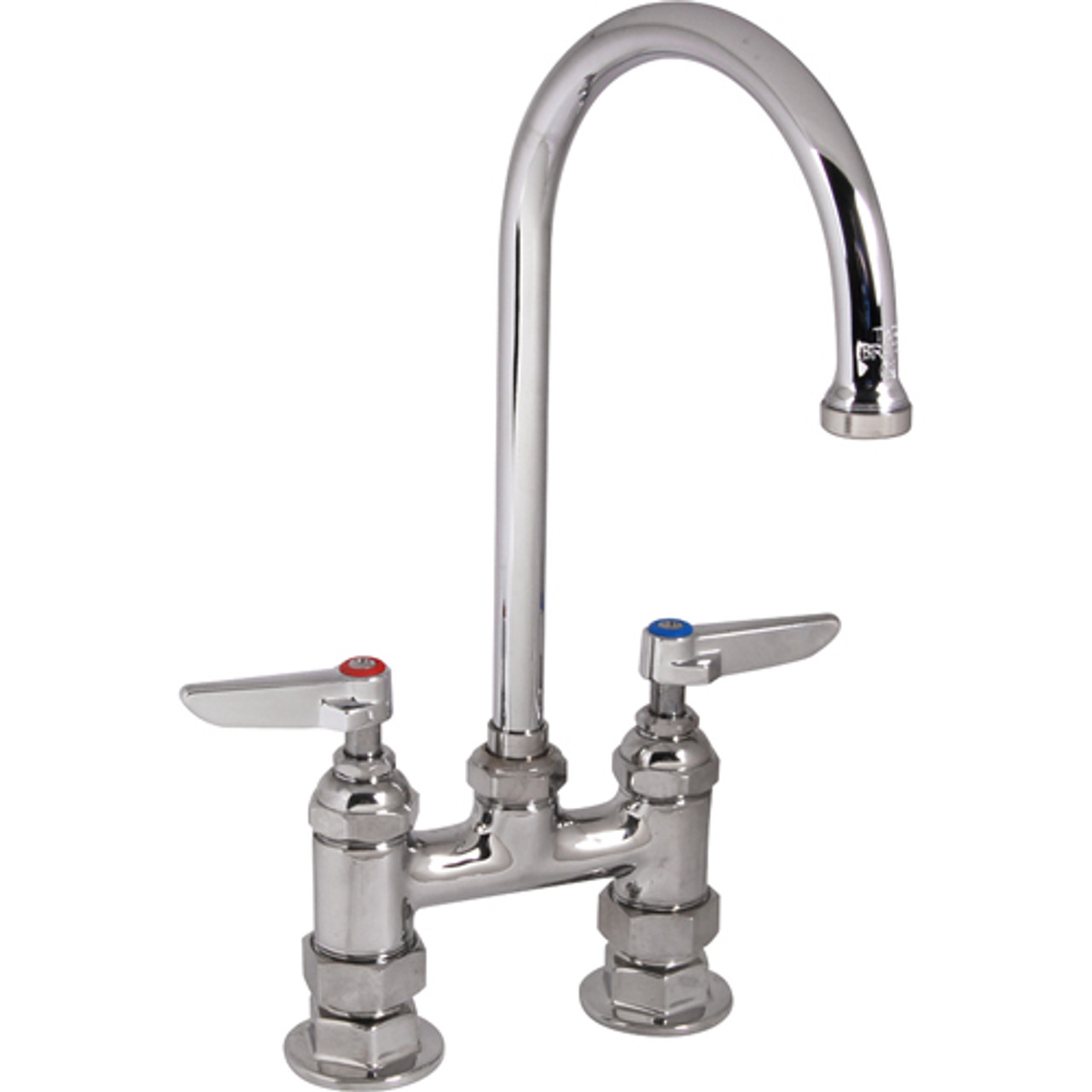 B-0325 - T&S Brass - 4 in Deck Mount Heavy Duty Pantry Faucet w/ 5 3/4 in Gooseneck Spout