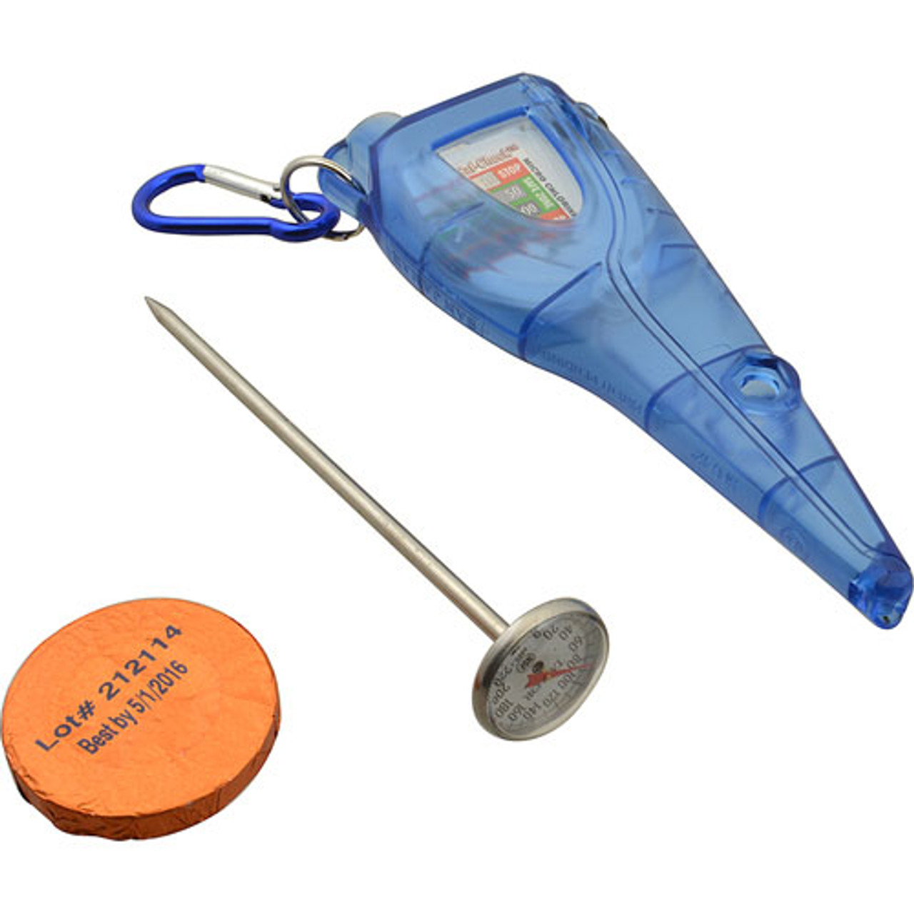 SFC1200CL - San Jamar - Saf-Check® System - Thermometer and Chlorine Test Strips