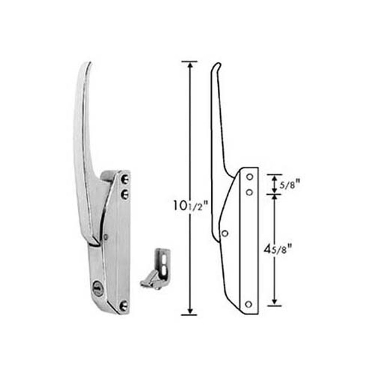 10174BC0004 - Kason® - 0174 Edgemount Locking Mechanical Latch and Strike