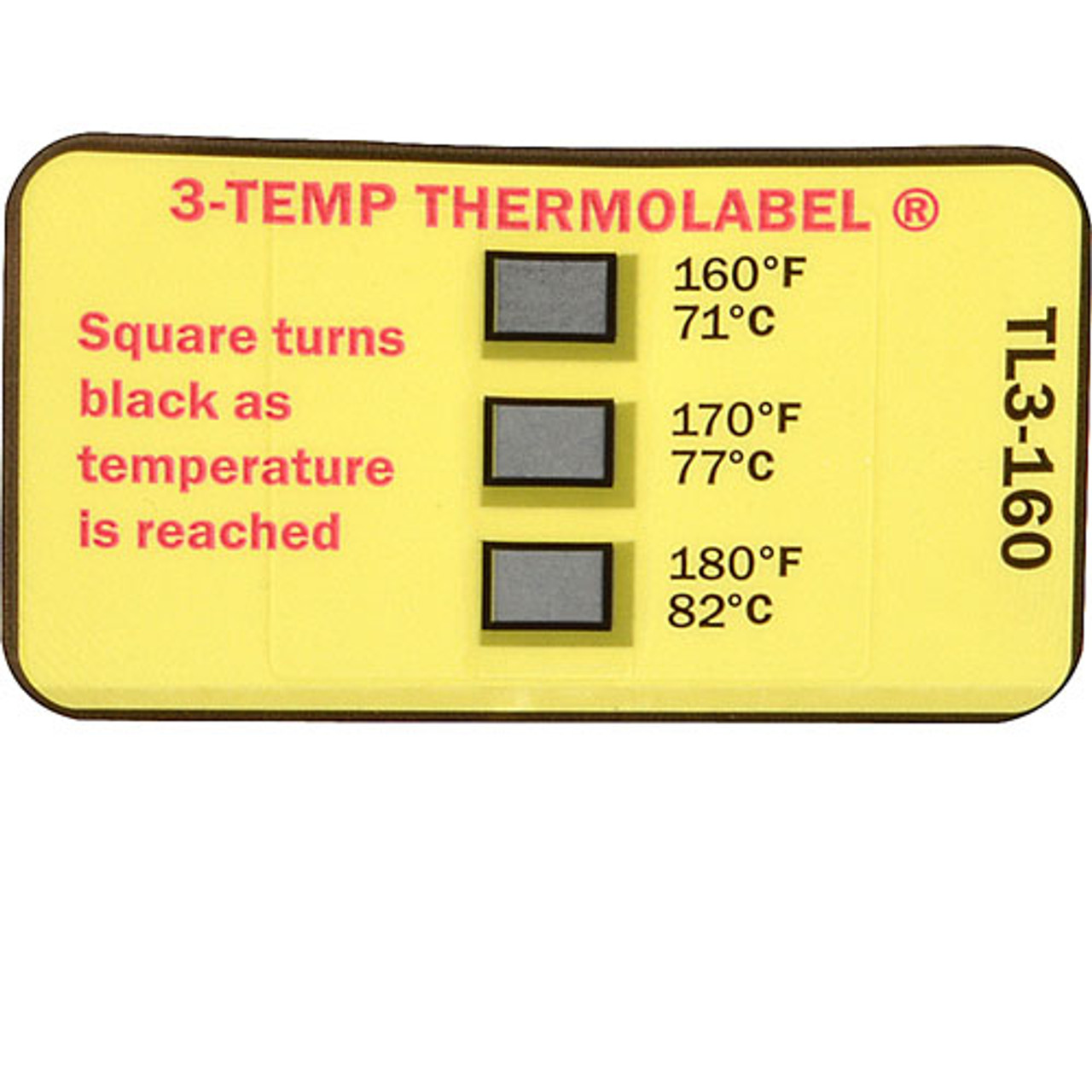 1381242 - Franklin - 160°F Thermolabel® Dishwasher Temperature Test Labels