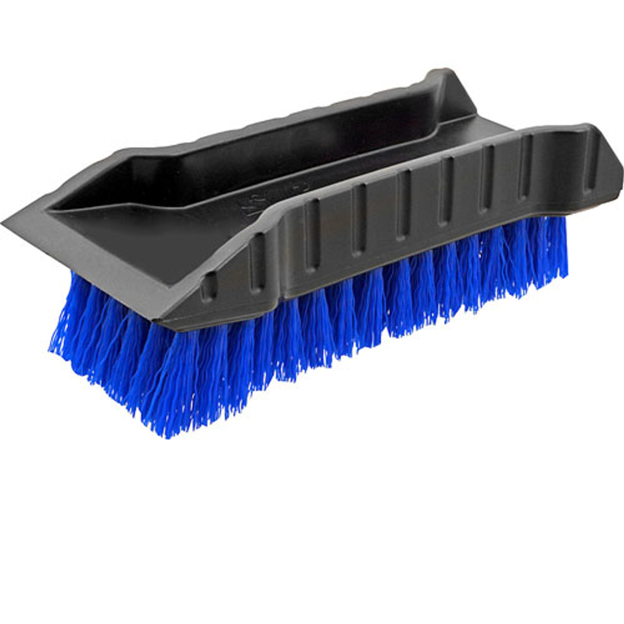 1591116 - Franklin - Handheld Brush with Scraper Blue bristles