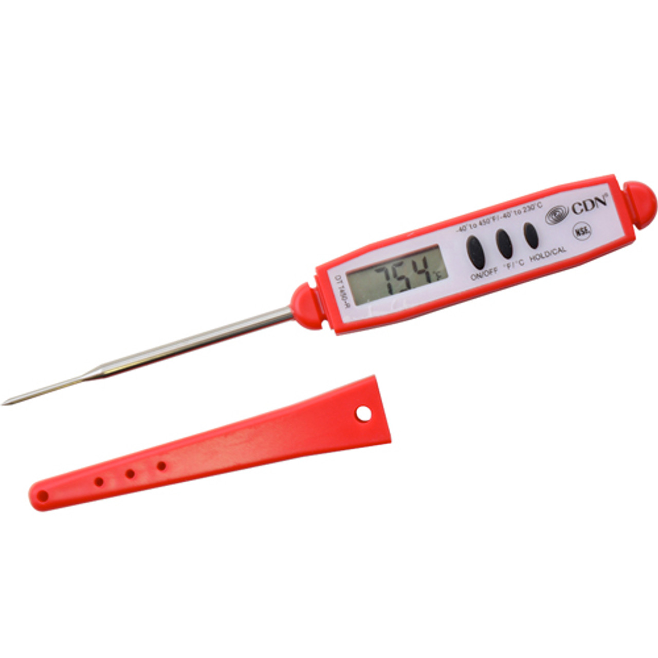 1381266 - CDN - -40° to 450°F Red ProAccurate® Color-Coded Digital Pocket Thermometer