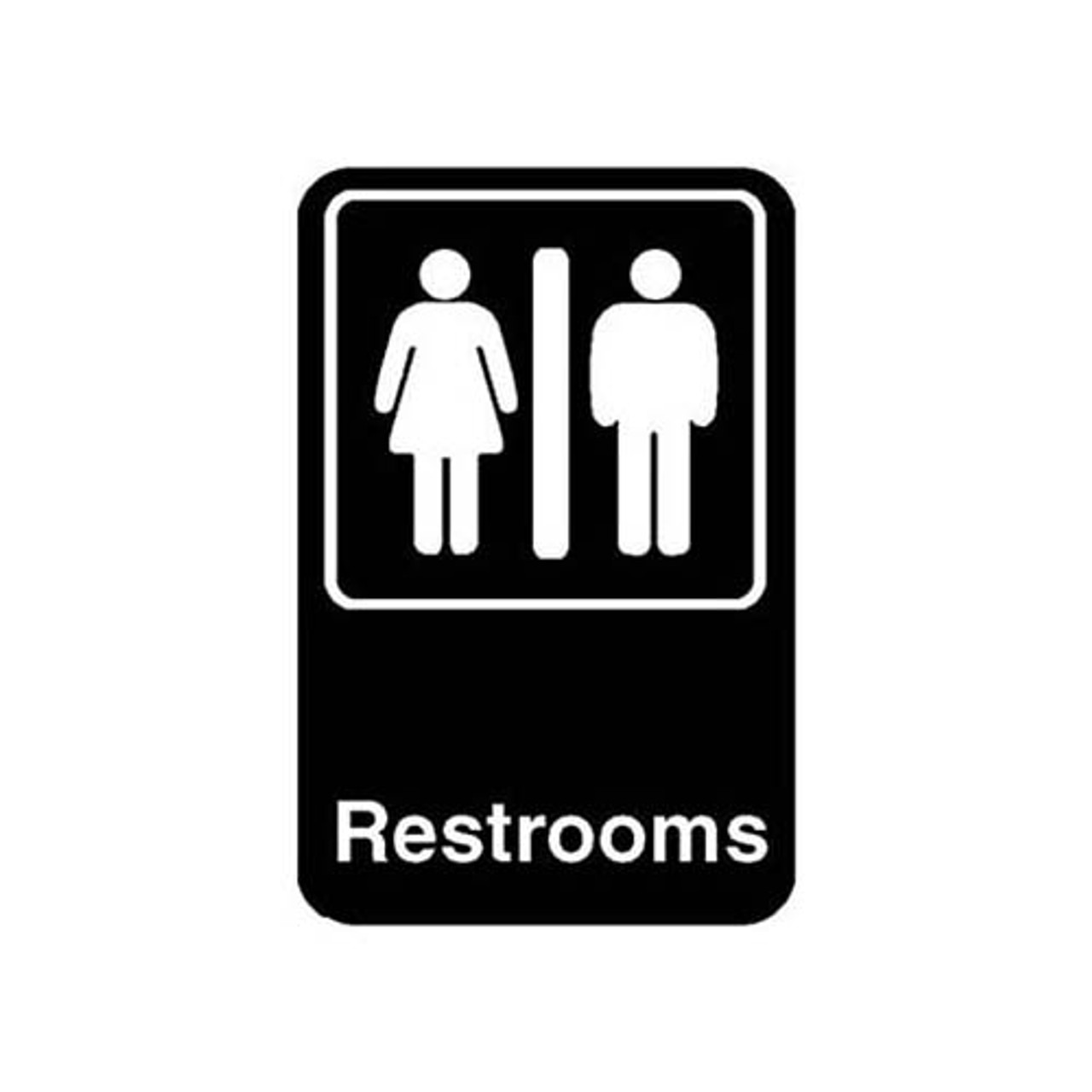 5617 - Vollrath - 6 in x 9 in Restrooms Sign
