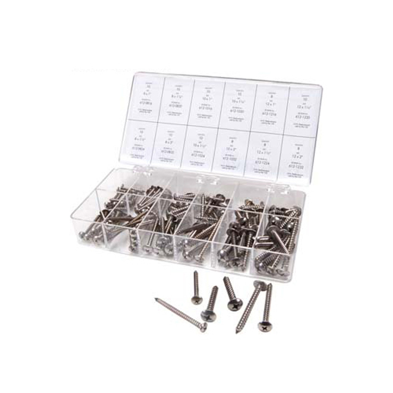 7991005 - Mavrik - Long Length Stainless Steel Sheet Metal Screw Kit Truss head phillips head screws