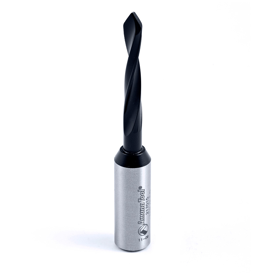Amana 217015 Solid Carbide Through-Hole Dowel Drill Boring Bit R/H 5mm Dia x 70mm Long x 10mm Shank