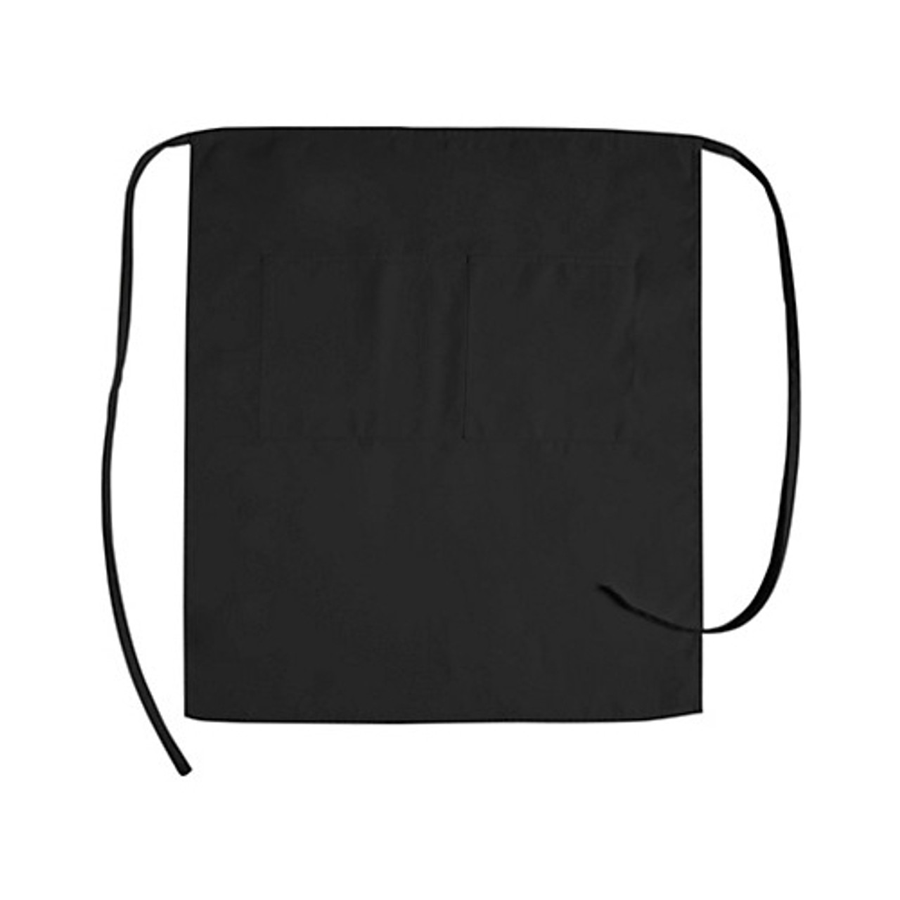 1043BLK - KNG - 2 Pocket Black Bistro Apron