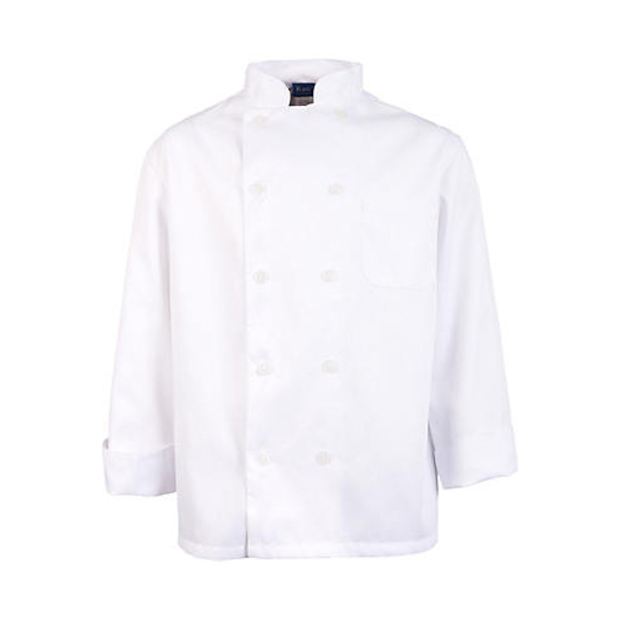 10502XL - KNG - 2XL Men's White Long Sleeve Chef Coat