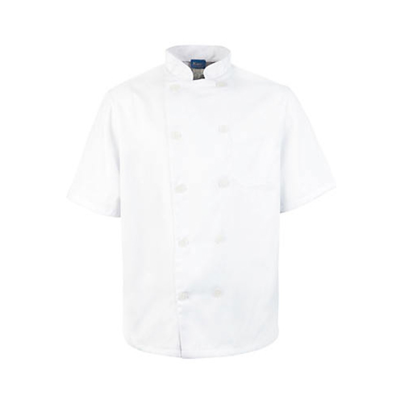 1051S - KNG - Small Men's White Short Sleeve Chef Coat