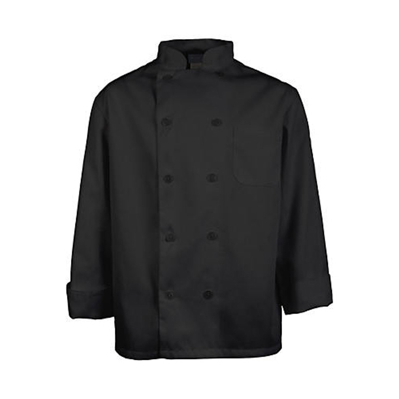 10523XL - KNG - 3XL Men's Black Long Sleeve Chef Coat