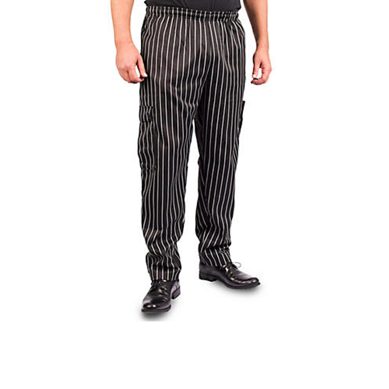 10592XL - KNG - 2XL Striped Baggy Cargo Chef Pants