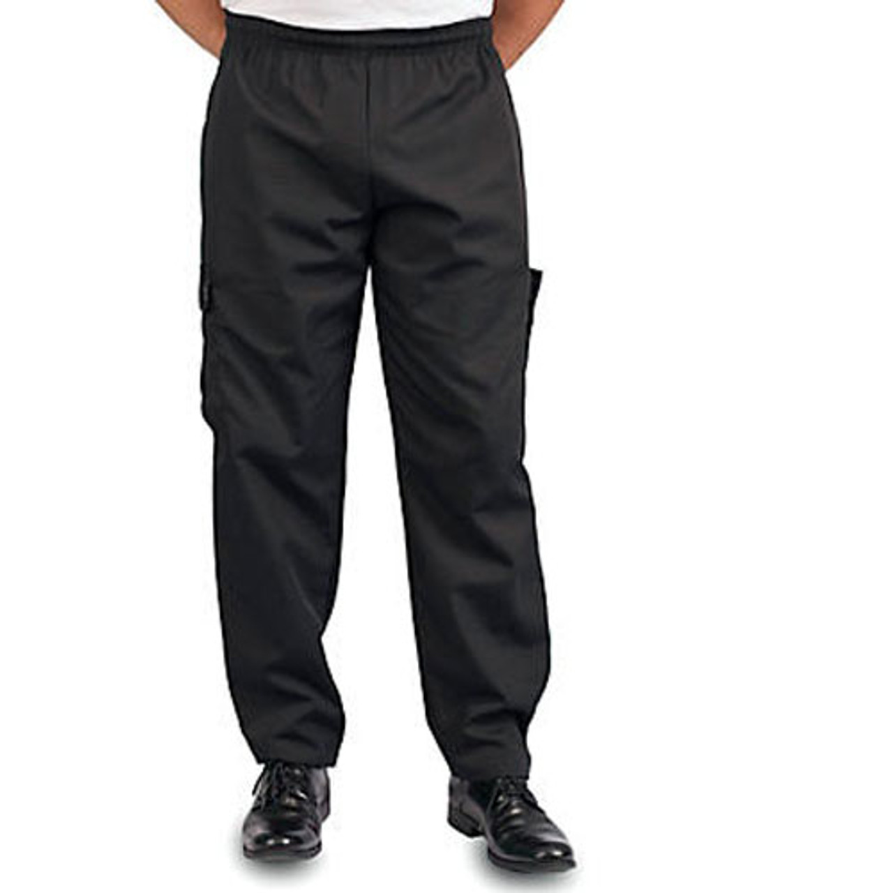 1138S - KNG - Small Black Baggy Cargo Chef Pants