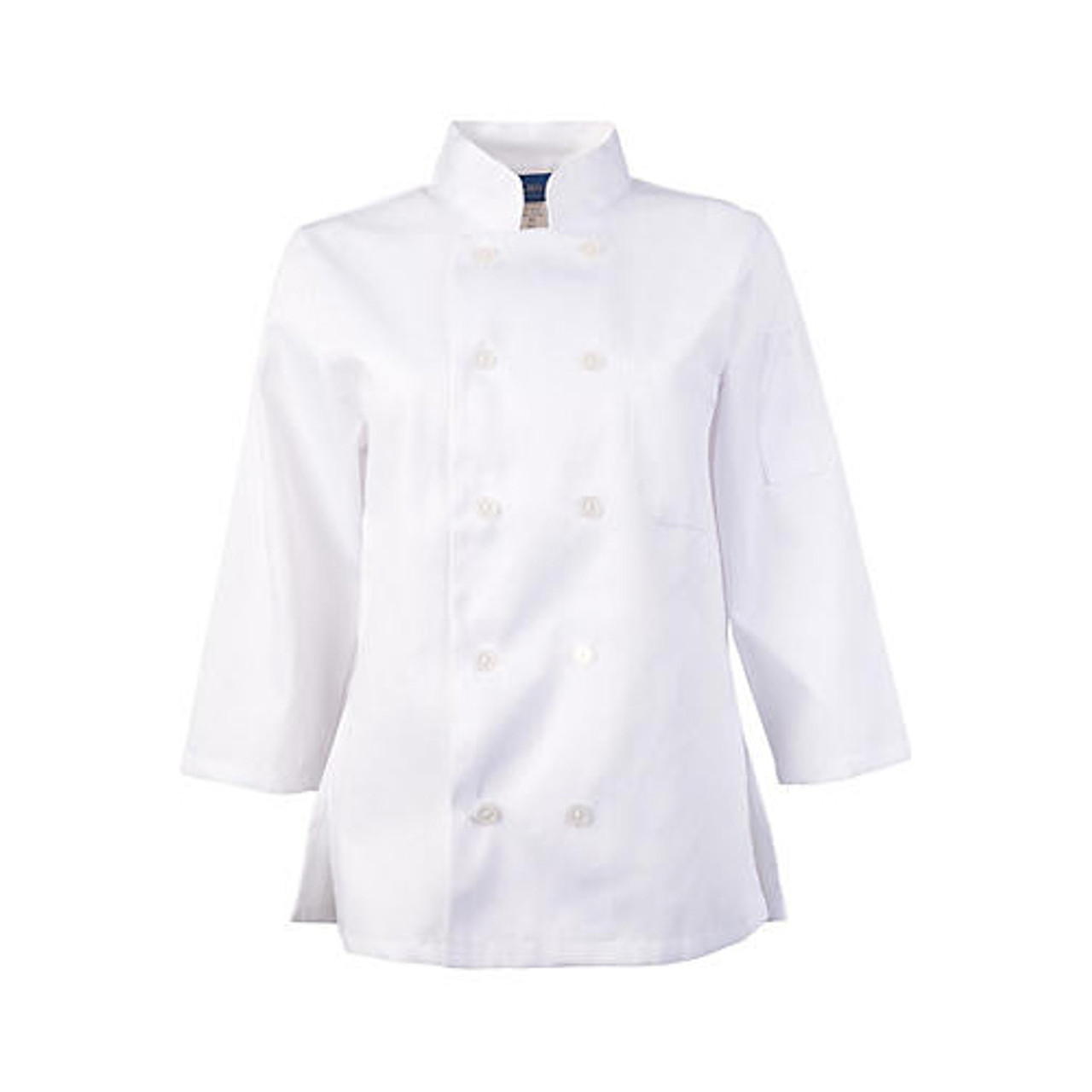 18713XL - KNG - 3XL Women's White 3/4 Sleeve Chef Coat
