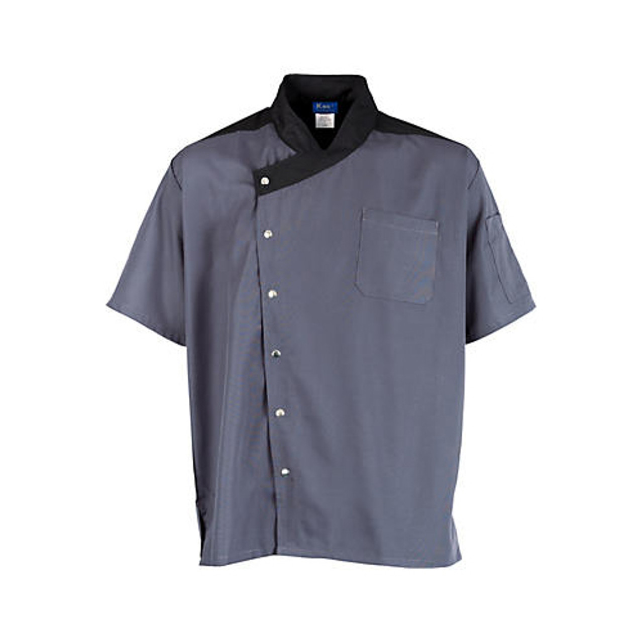 2779SLBK2XL - KNG - 2XL Lightweight Uptown Slate and Black Chef Coat