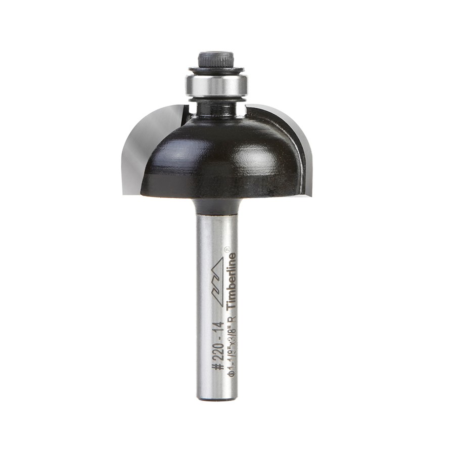 Timberline 220-14 Cove 3/8 Radius x 1-1/8 Dia x 1/2 x 1/4″ Shank with Ball Bearing