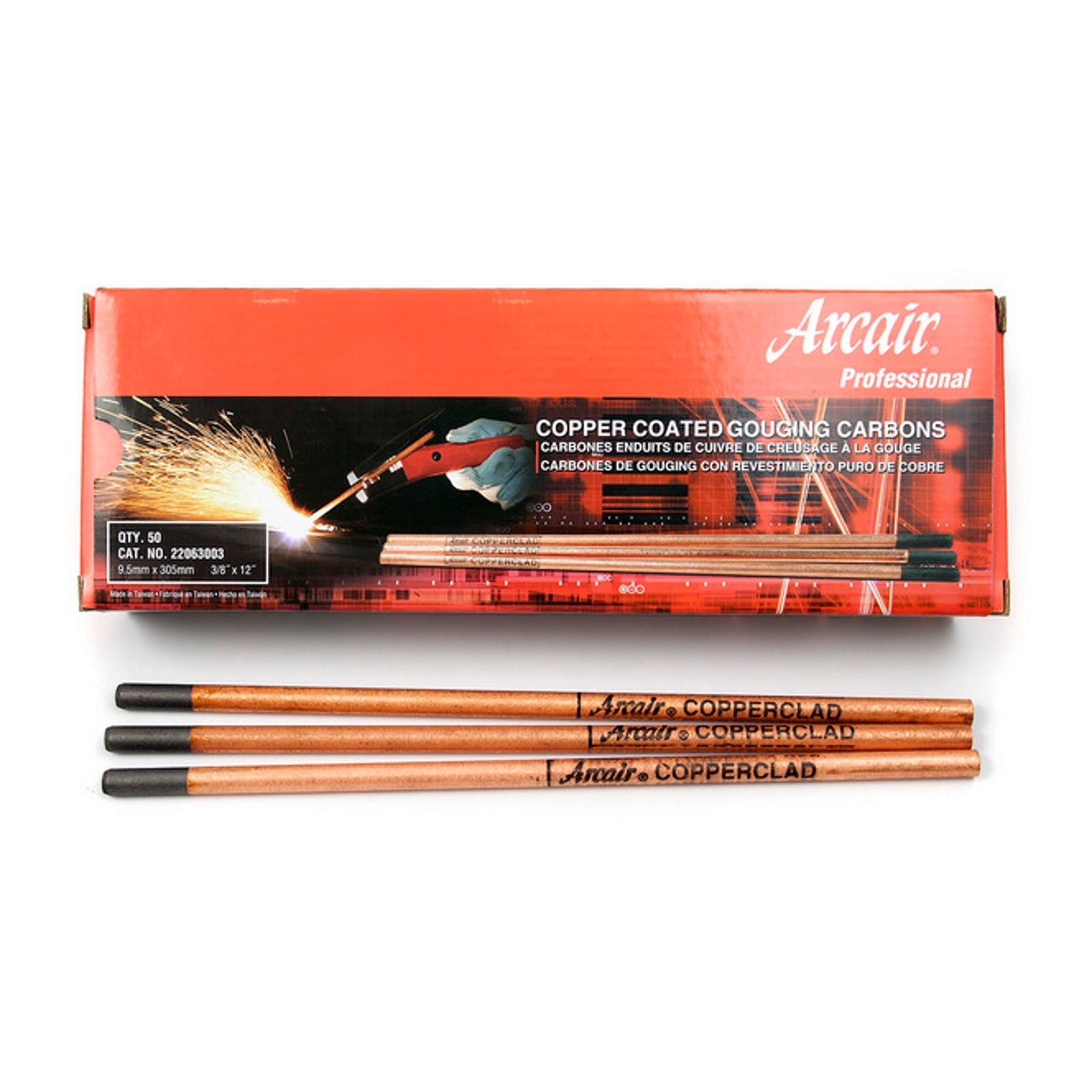 Arcair 3/8 X 12 Pointed Copperclad Gouging Electrodes (22063003)