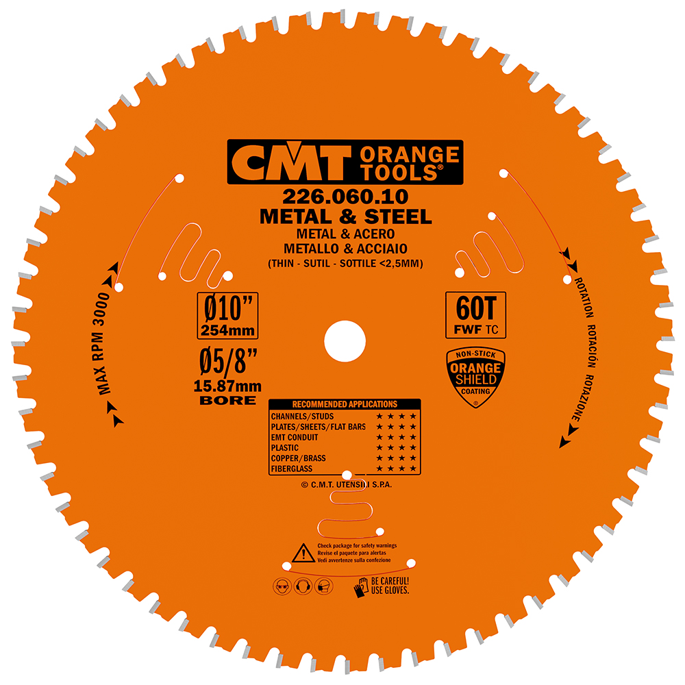 CMT 226.060.10 – DRY CUT BLADE 10″x60x5/8″