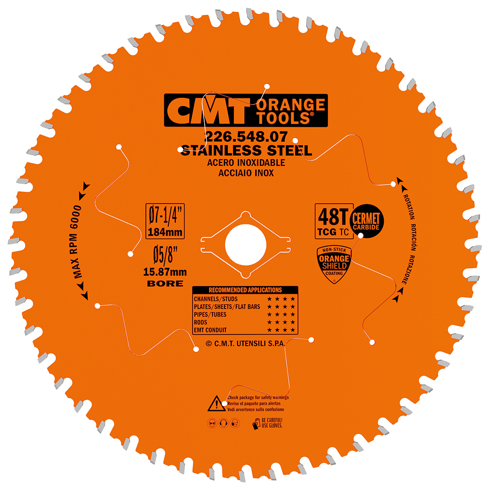 CMT 226.548.07 – STAINLESS STEEL BLADE 7-1/4″x48x5/8″