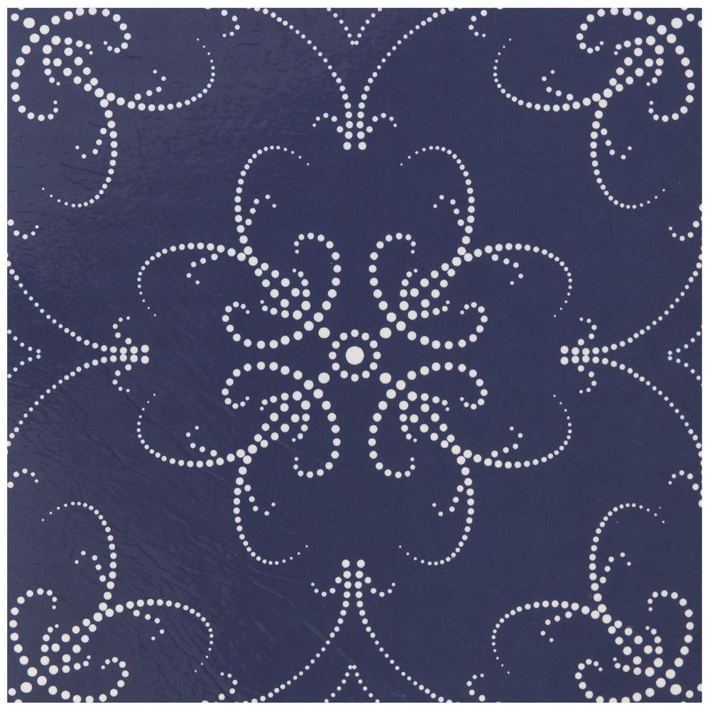 ACHIM Retro Navy Pearl 12 in. x 12 in. Self-Adhesive Vinyl Floor Tile (20 Tiles/20 sq. ft.)