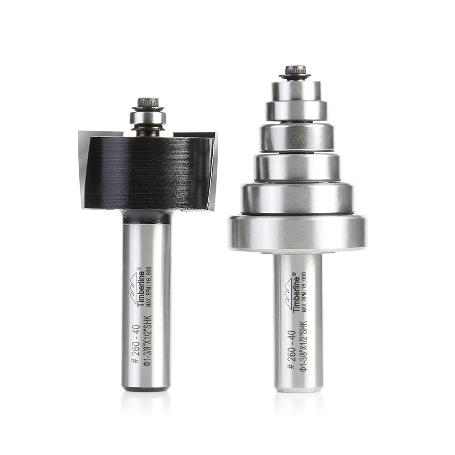 Timberline 260-40 Rabbet Set 1-3/8 Dia x 3/4 x 1/2″ Shank with Ball Bearing