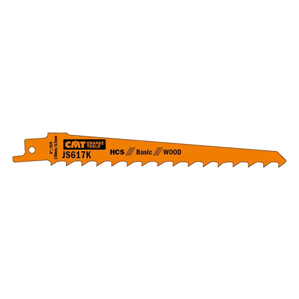 CMT JS617K-5 – 5 RECIP SAW BLADES FOR WOOD (HCS) 6″x3TPI