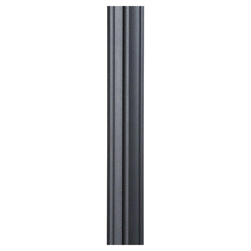 7 ft. Black Fluted Outdoor Lamp Post