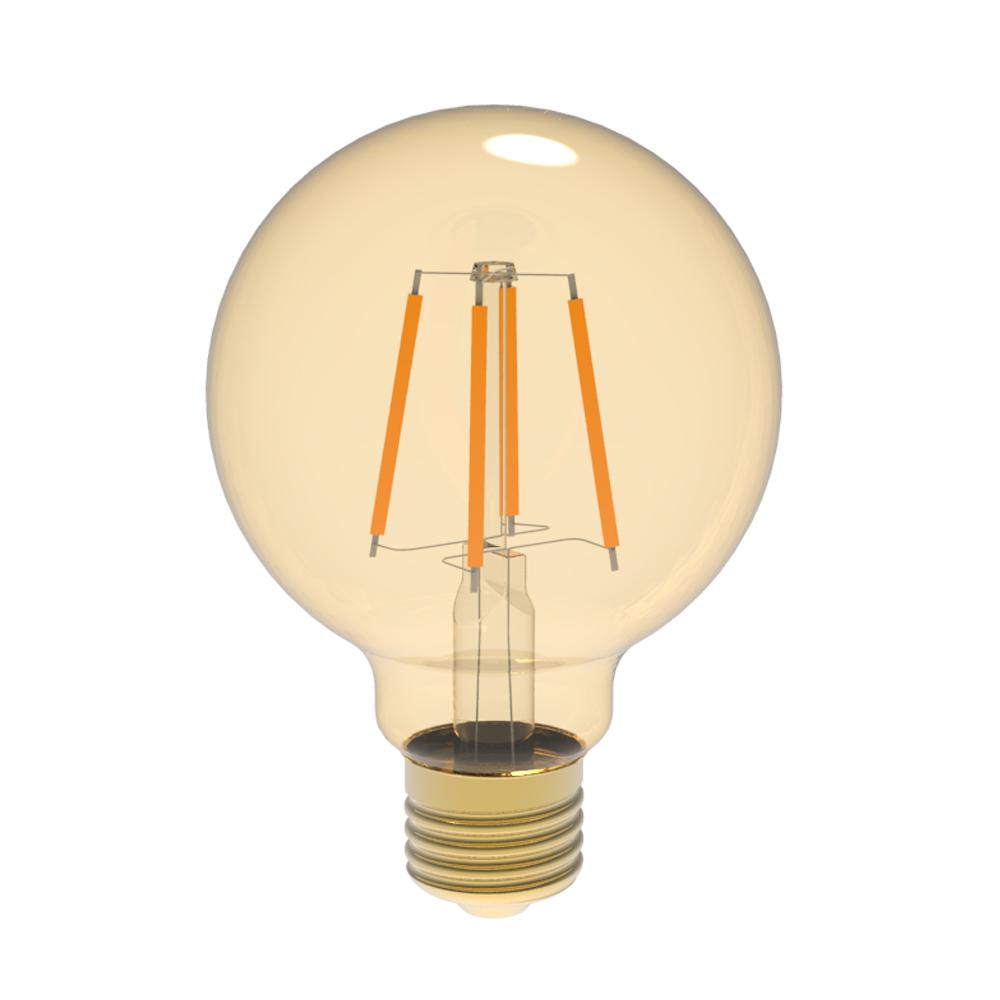 Euri Lighting 60W Equivalent Warm White (2400K) G25 Dimmable Amber LED Light Bulb