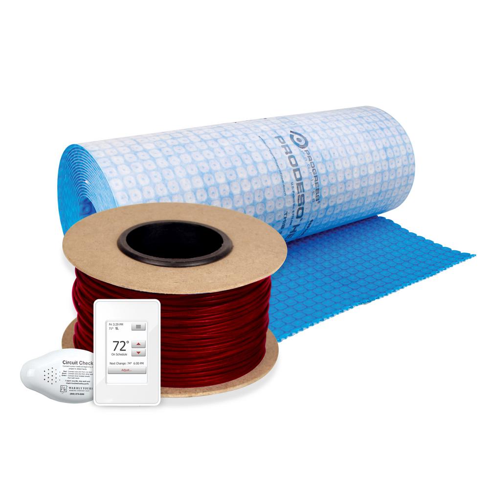 WarmlyYours 180 ft. Cable System with Heat Membrane and Touch Screen Thermostat