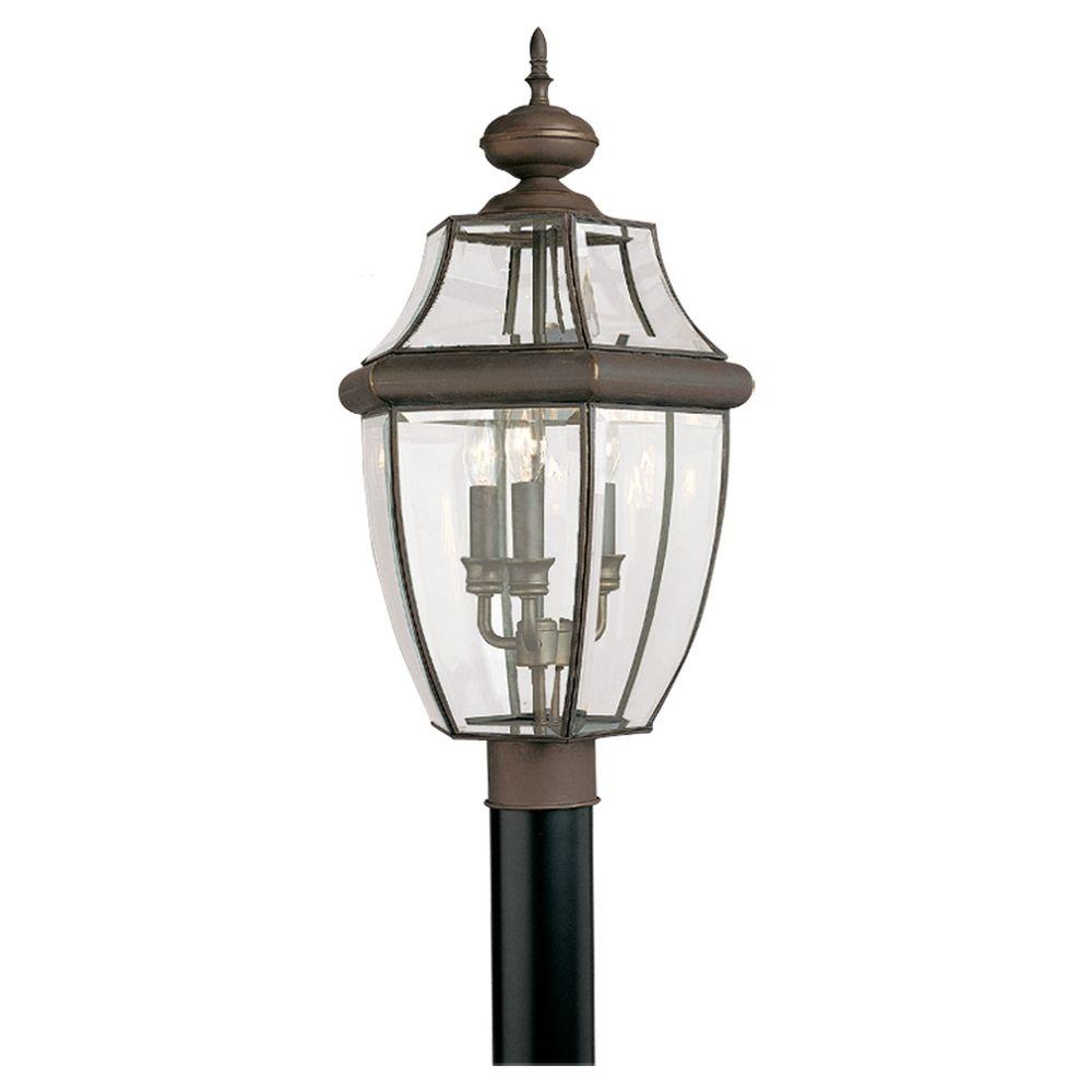 Lancaster 3-Light Outdoor Antique Bronze Post Top