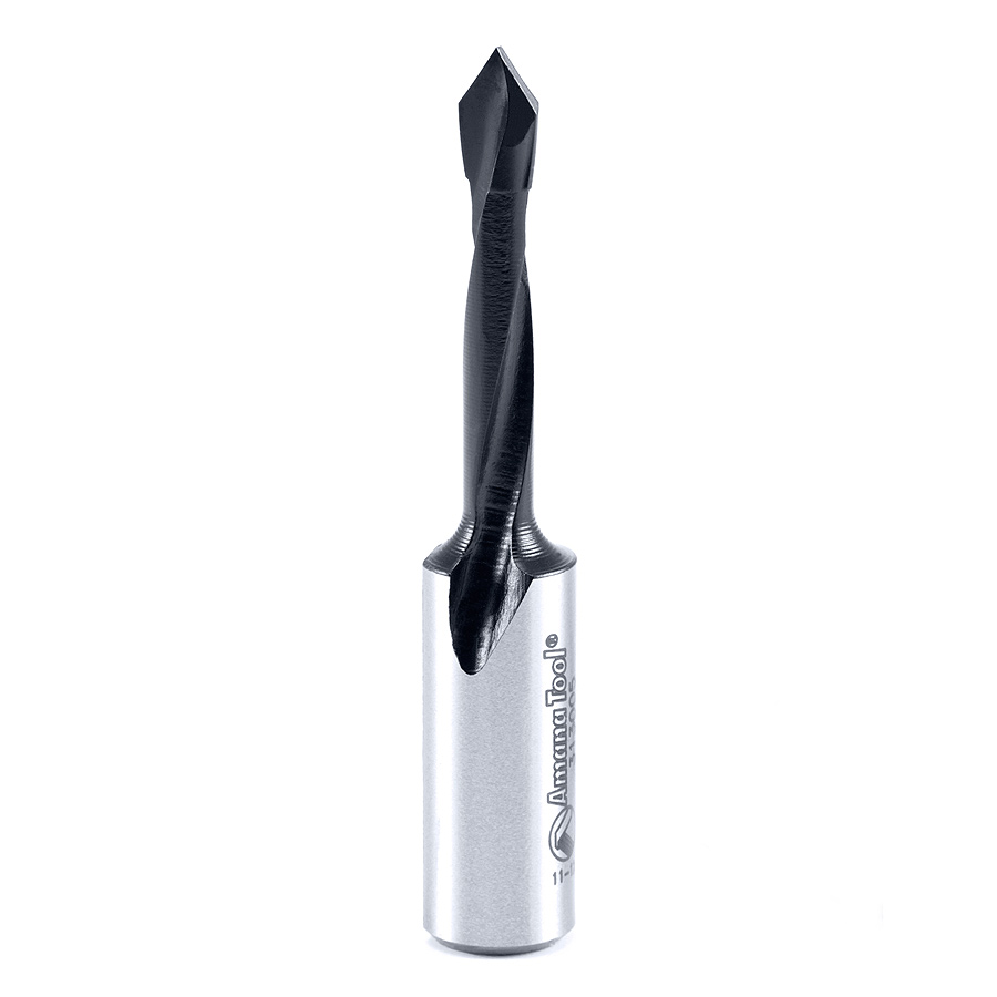 Amana 313005 Carbide Tipped Through-Hole Boring Bit R/H 5mm Dia x 57mm Long x 10mm Shank