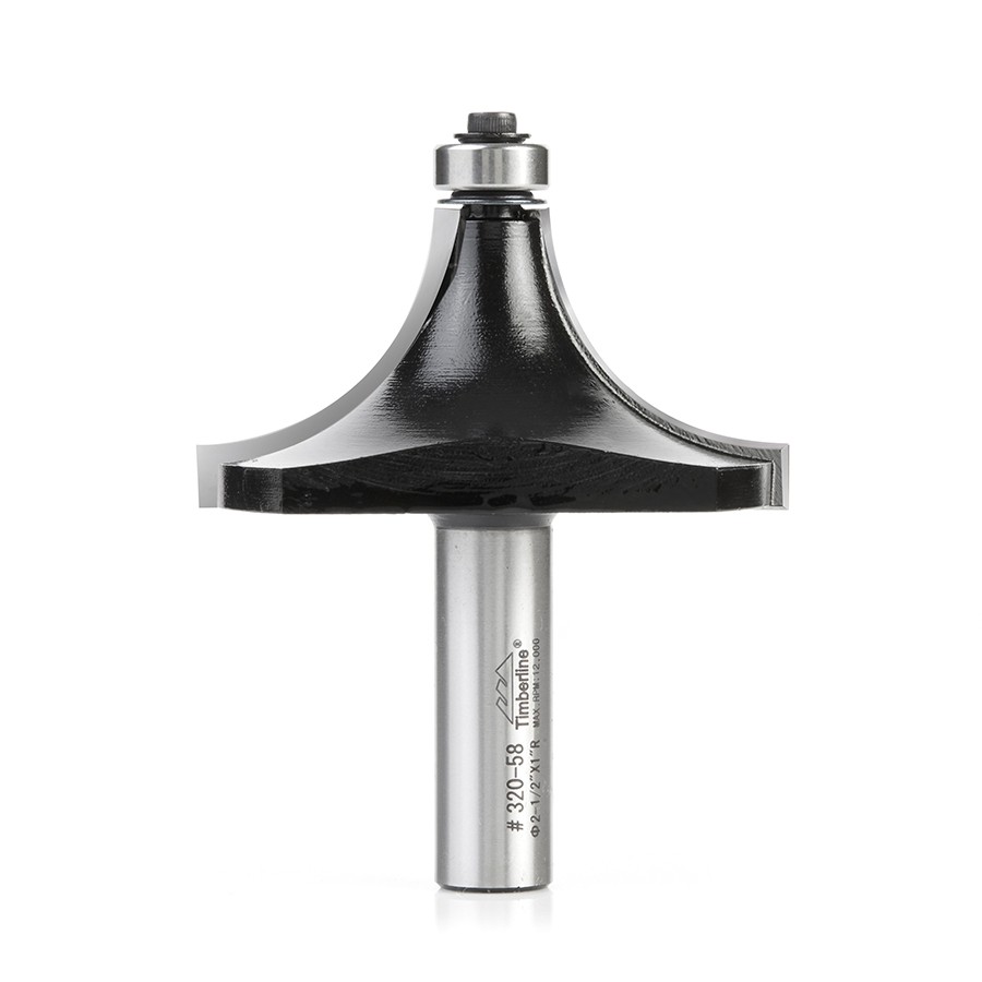 Timberline 320-58 Corner Round 1 Radius x 2-1/2 Dia x 1-1/4 x 1/2″ Shank with Ball Bearing
