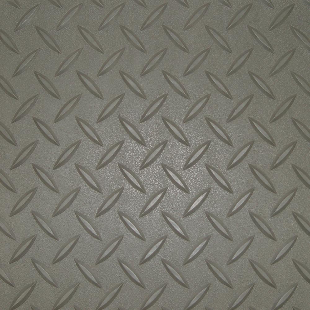 Diamond Deck 7.5 ft. x 10 ft. Pewter Textured PVC Floor Mat