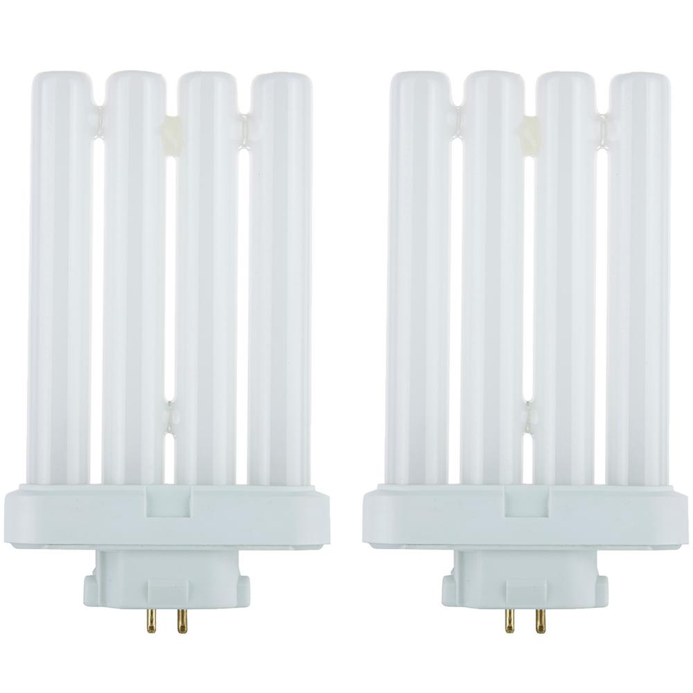 Sunlite 6 in. 27-Watt Linear 4-Pin Quad Tube GX10Q-4 Base FML Fluorescent Tube Light Bulb in Warm White, 3000K (2-Pack)