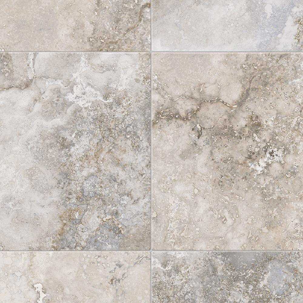 IVC Kara Light Grey Residential Vinyl Sheet, Sold by 13.2 ft. Wide x Custom Length