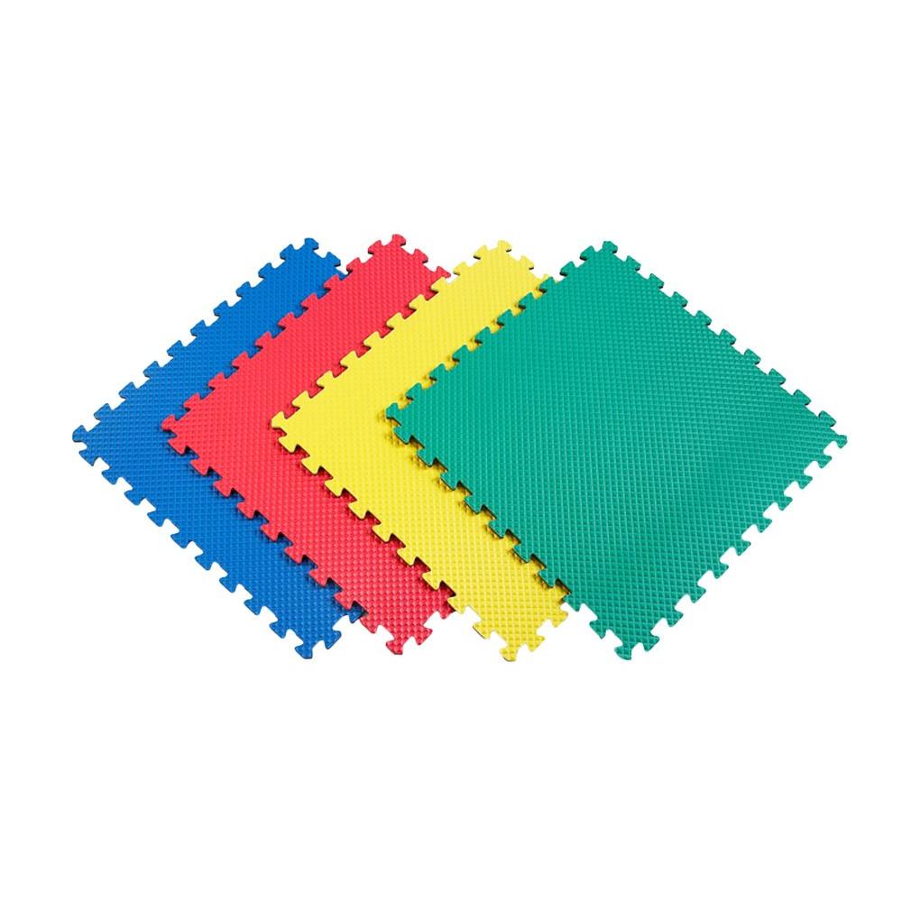 Norsk Reversible Multi-Purpose 24 in. x 24 in. Interlocking Multi-Color Foam Flooring Recyclamat (4-Pieces)