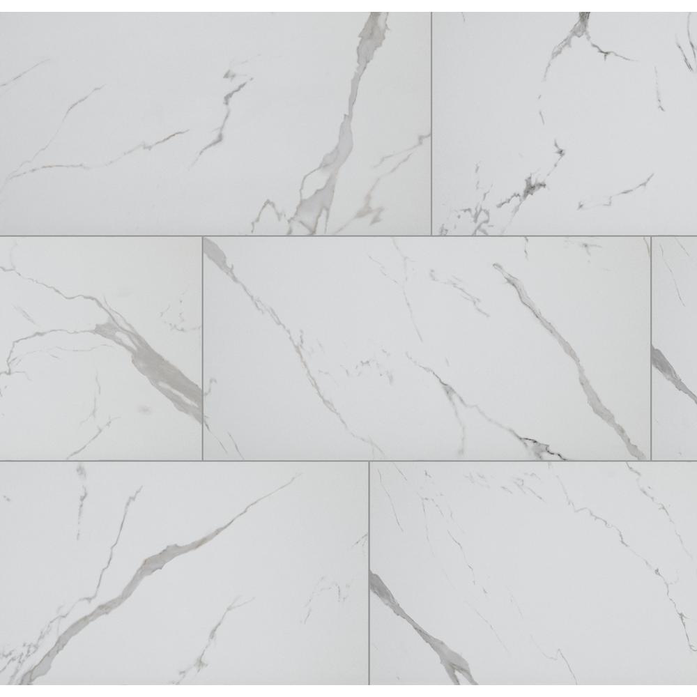 Florida Tile Home Collection Carrara Matte Rectified 12 in. x 24 in. Porcelain Floor and Wall Tile (13.3 sq. ft. /case)
