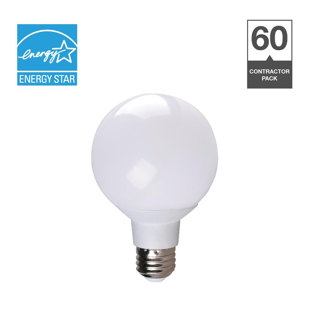 Simply Conserve 40-Watt Equivalent G25 Dimmable Contractor Pack Quick Install LED Light Bulb (60-Pack)