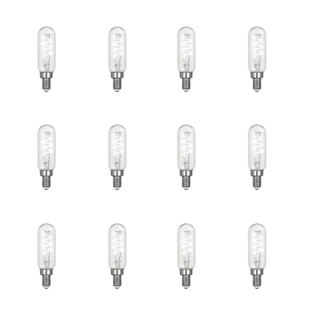 Feit Electric 25-Watt Equivalent T6 Candelabra Dimmable LED Clear Glass Vintage Light Bulb with Spiral Filament Daylight (12-Pack)