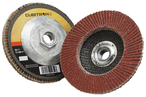 3M Cubitron II Flap Disc 967A 4 1/2" Type 27 Grade 60+ with Hub 55603