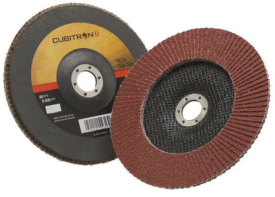 3M Cubitron II Flap Disc 967A 7" Type 27 Grade 60+ 55612